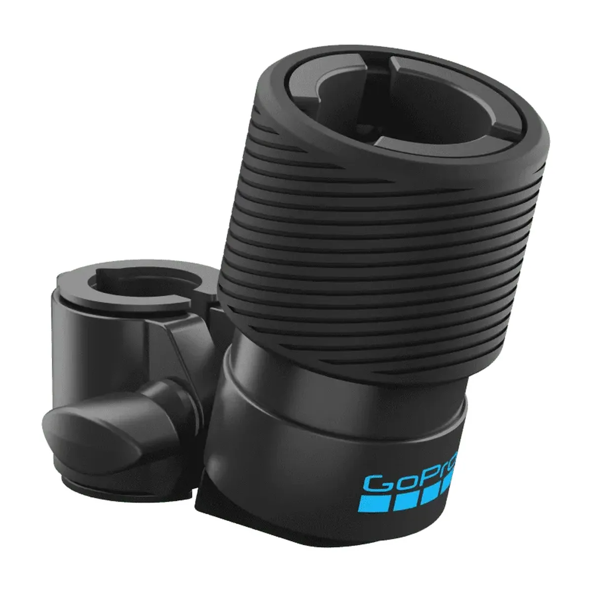 GoPro Ski Pole Mount showing the pole cradle and rubberised tightening knob.