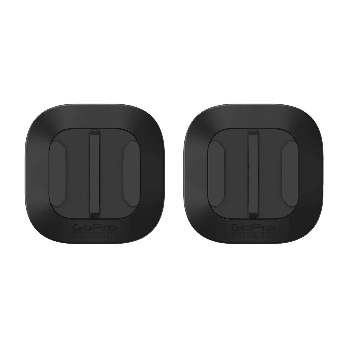 GoPro Universal Adhesive Mount 2-Pack viewed from above, showing the flat mounting profile.