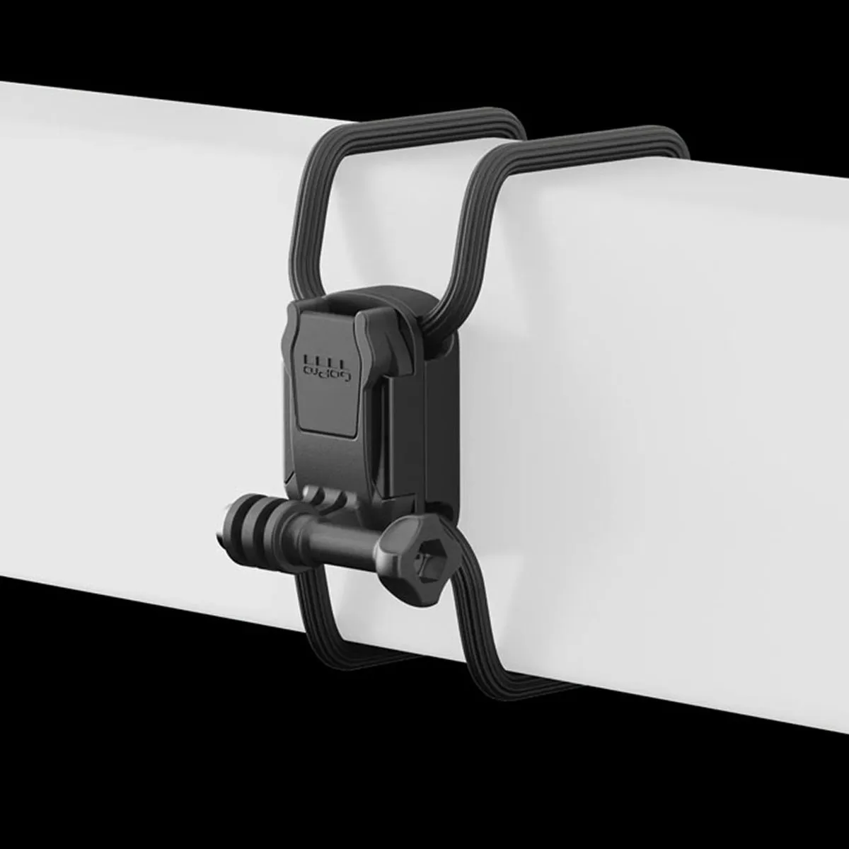 GoPro Flexible Grip Mount, tie legs wrapped around a white railing.