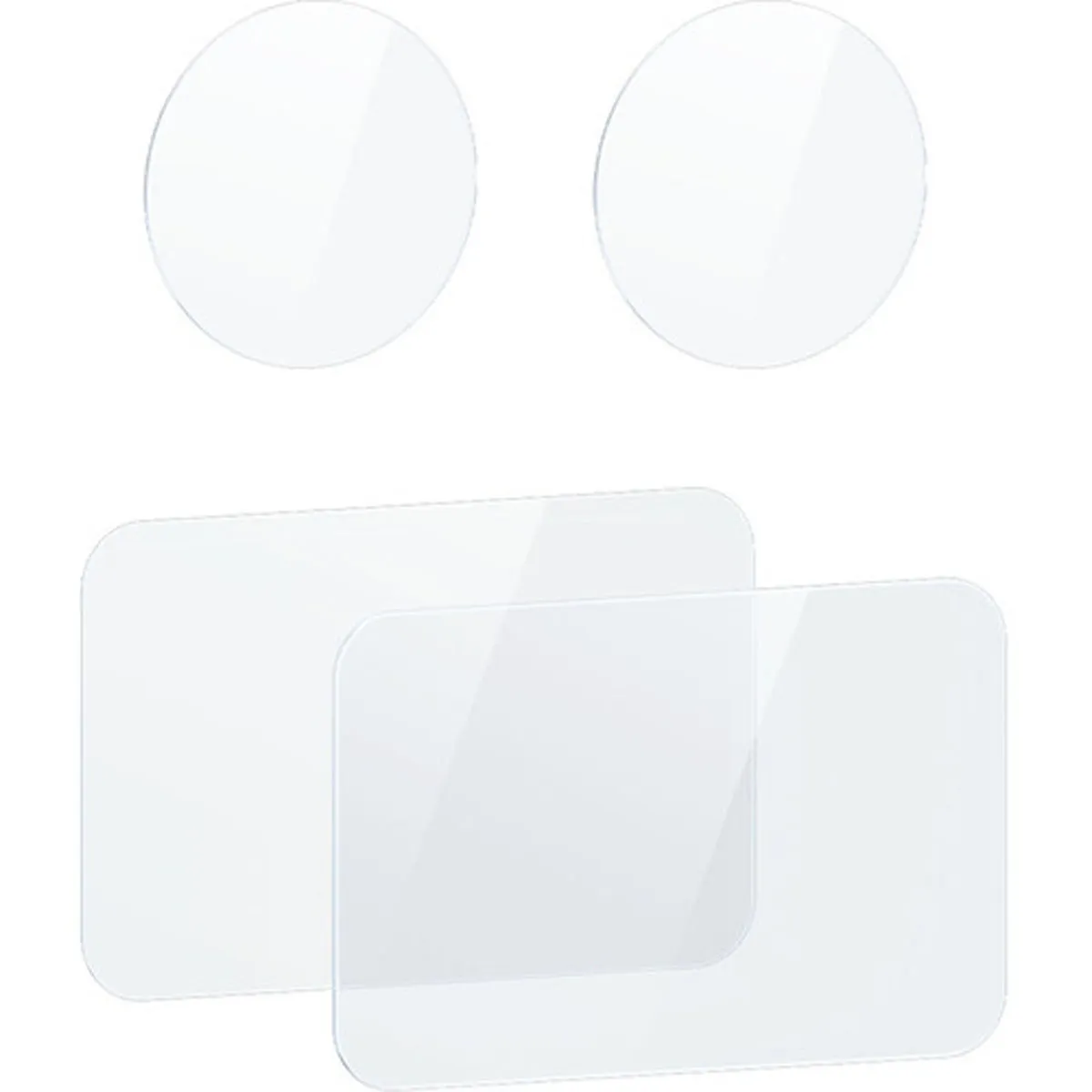 Complete TELESIN twin pack with two tempered glass screen protectors and two PET lens films.