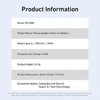 Telesin TRIPLE Slot USB Charger and 2 x Batteries KIT for GoPro HERO13