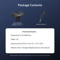 Telesin S7-JBK-25-TDJ package includes magnetic mount and locking thumbscrew.