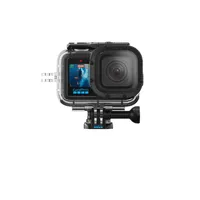 GoPro Protective Housing fitted with a MISSION 1 camera, front view.