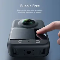 Bubble-free installation for DJI Osmo 360 using TELESIN electrostatic absorption technology for automatic screen alignment.