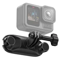 Secure direct-lock TELESIN backpack strap mount with greyed out camera for clear accessory visualisation.