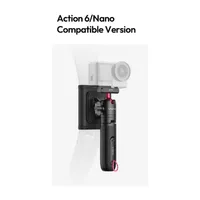 ULANZI SnapGo in the strap mount, the Action 6 and Osmo Nano compatible version of the MT55.
