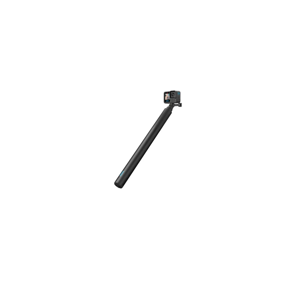 GoPro Carbon Fibre Extension Pole collapsed with HERO camera mounted.