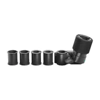 GoPro Ski Pole Mount with all five ski pole spacers laid out alongside.