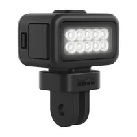 GoPro Light Mod 2 angled view showing the USB-C power door and included 2-Finger Adapter.