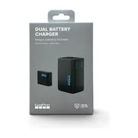 GoPro Dual Battery Charger retail box front, Enduro 2 battery included, for Mission 1 Series and HERO13 Black.