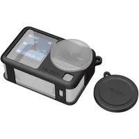TELESIN silicone body case and lens protector shown alongside the DJI Osmo Action 6 camera.