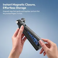 The ULANZI MT95 legs close together and stay there magnetically for a comfortable hand grip.