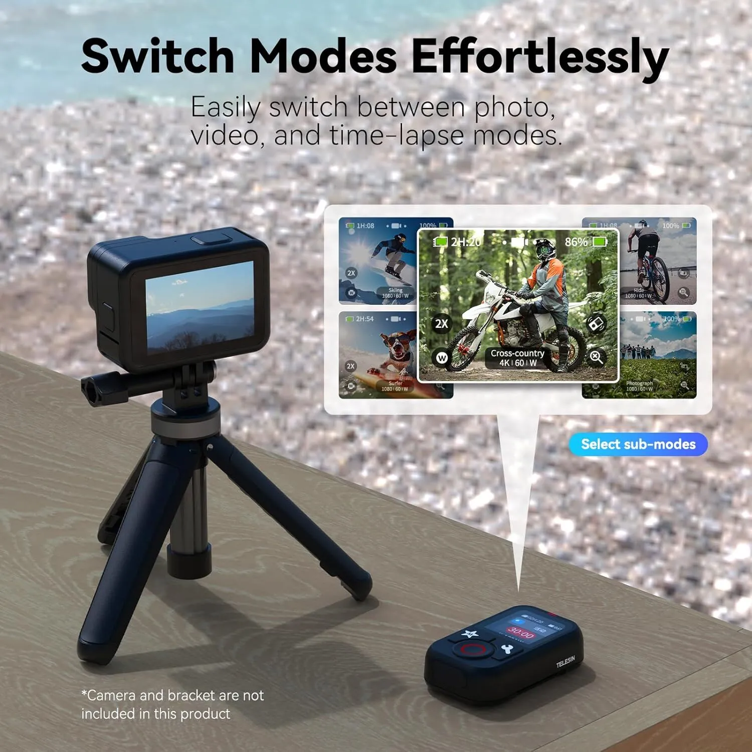 TELESIN T13 Bluetooth Remote Control | For GoPro HERO13/12/11 Black/10/9/8/MAX