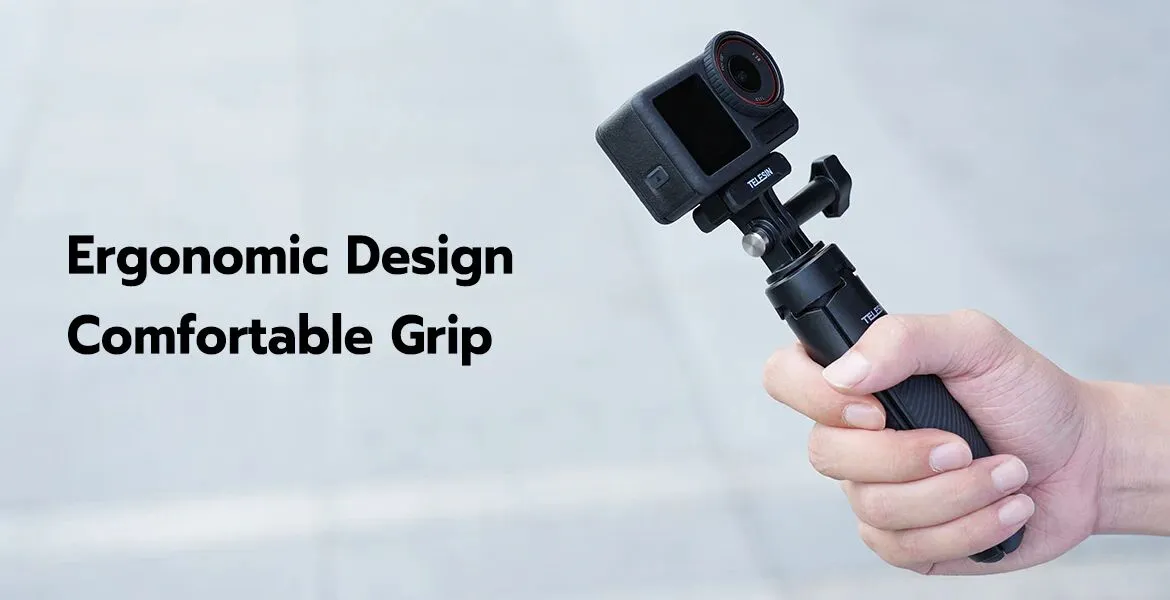 Telesin Mini Selfie Stick 2.0 | Mini Tripod Pole | for Action Cameras