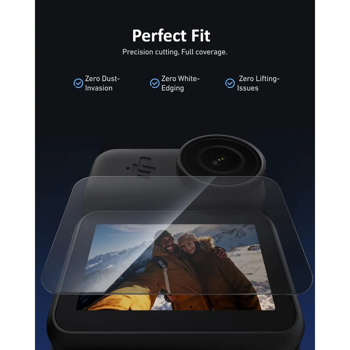 Precision cut TELESIN glass screen protector for DJI Osmo Nano ensuring perfect fit and touch response.