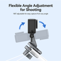 Flexible 180-degree angle adjustment on the TELESIN windshield mount allows for optimal front or rear-facing views.
