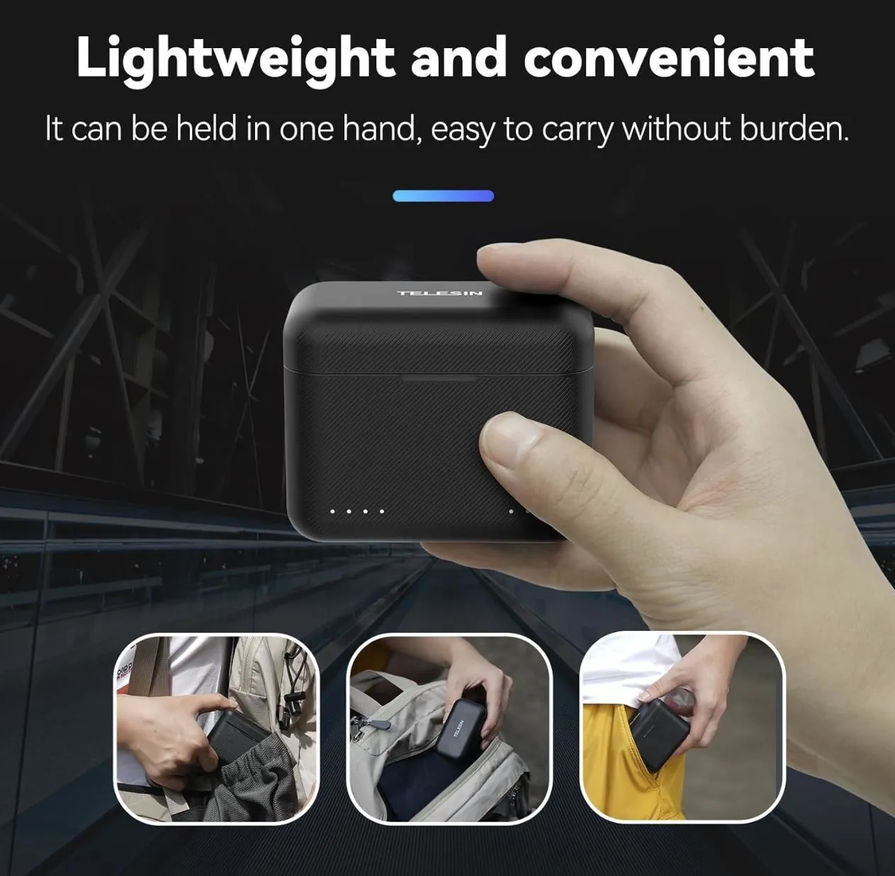 TELESIN Battery Charging Box for Insta360 X4 Camera Batteries