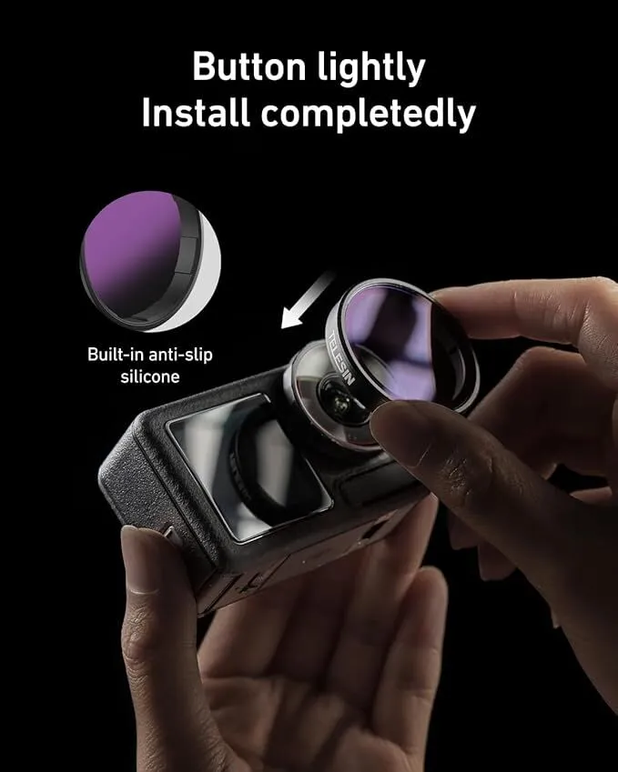 TELESIN Polariser/ND Filter Set | for DJI Action3/Action4/Action5 Pro | CPL/ND8/ND16/ND32