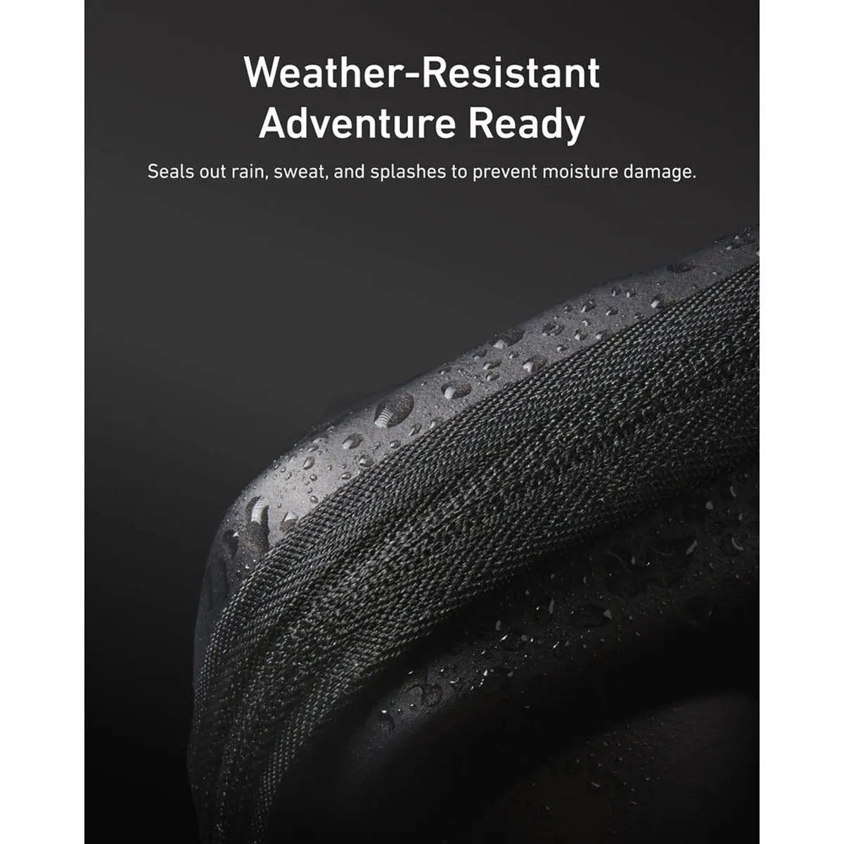 Weather-resistant PU exterior of the TELESIN Osmo 360 case protects camera gear from light rain, splashes, and dust.