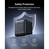 TELESIN 3-Slot USB Battery Charger/Battery Storage Box for GoPro HERO13 batteries