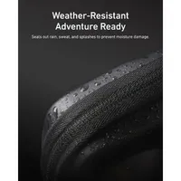 Weather-resistant PU exterior of the TELESIN Osmo 360 case protects camera gear from light rain, splashes, and dust.