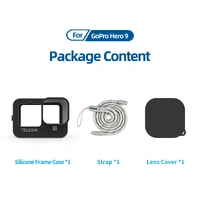 Telesin Silicone Protective cover/Lens Cover/Lanyard for GoPro HERO13/12/11/10/9