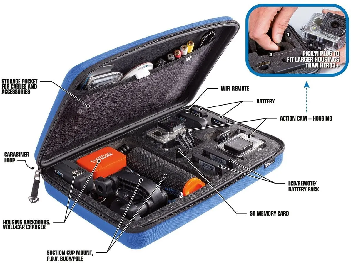 SP Gadgets POV Case Large | Various Colours - for GoPro Hero Cameras