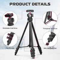 Ulanzi TT-51 Lightweight Travel Tripod | with Ball Head + Phone Holder
