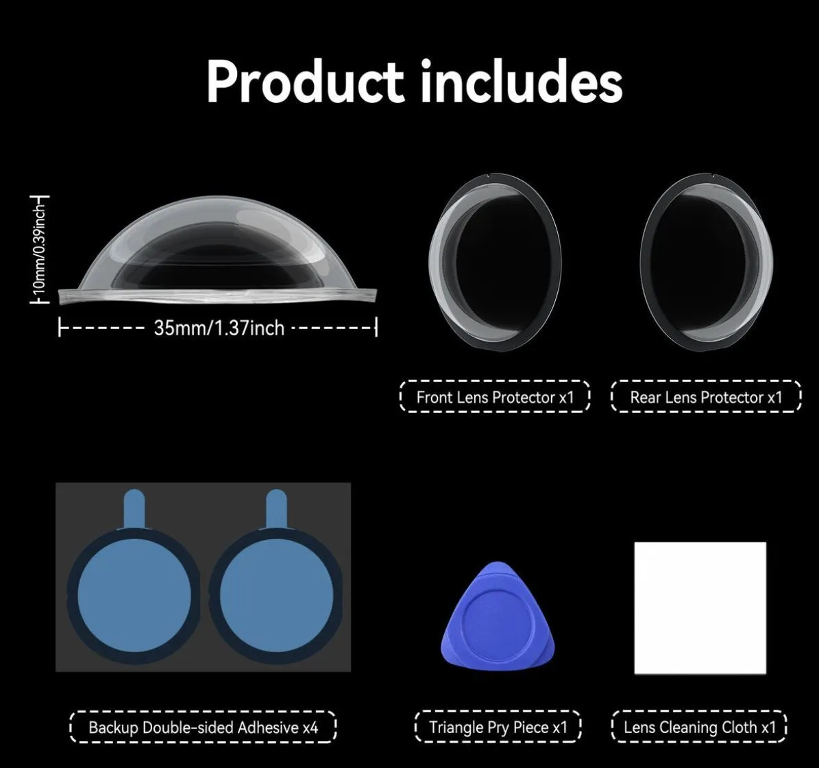 TELESIN Lens Guards for Insta360 X3 cameras