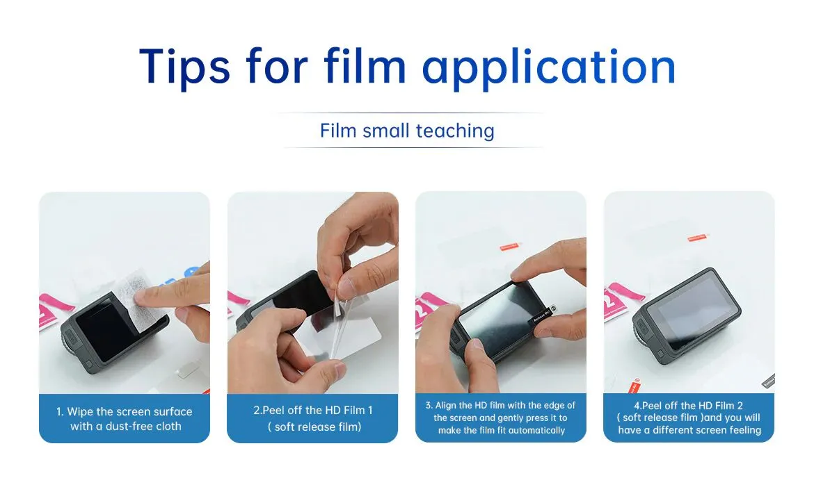 TELESIN Lens and Screen Protectors for DJI Action5 Pro | HD Film Set