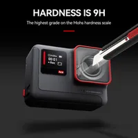 9H hardness tempered glass protects the Insta360 ACE lens from sharp objects and scratches.