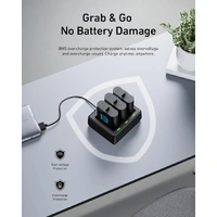 Telesin TRIPLE Slot USB Charger and 2 x Batteries KIT for GoPro HERO13