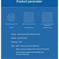 TELESIN Lens and Screen Protectors for DJI Action 2 | HD Film Sets (2-Pack)