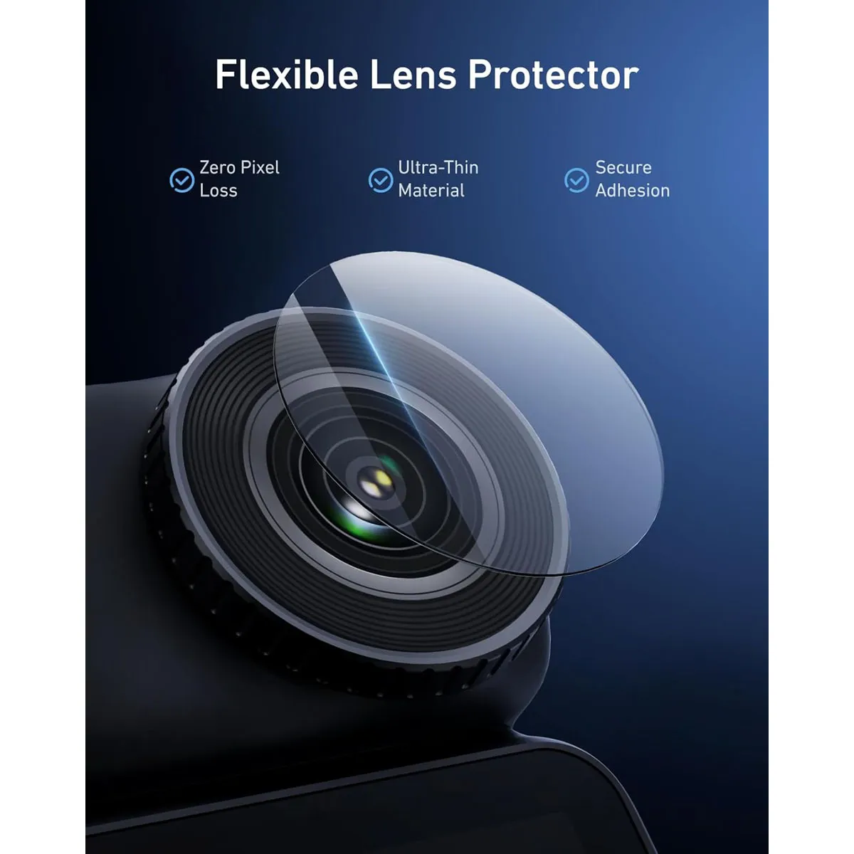 Flexible PET film lens protector for DJI Osmo Nano offering advanced anti-scratch and oil defense.