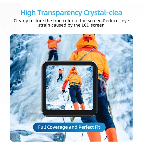 TELESIN Lens and Screen Protectors for DJI Action 2 | HD Film Sets (2-Pack)