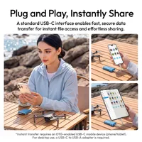 ULANZI DC01 connected to a phone and a tablet by USB-C for transferring photos and video on location.