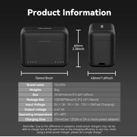 TELESIN Battery Charging Box for Insta360 X4 Camera Batteries