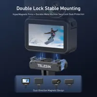 Double lock stable mounting system secures your DJI Action 6 with magnetic force.