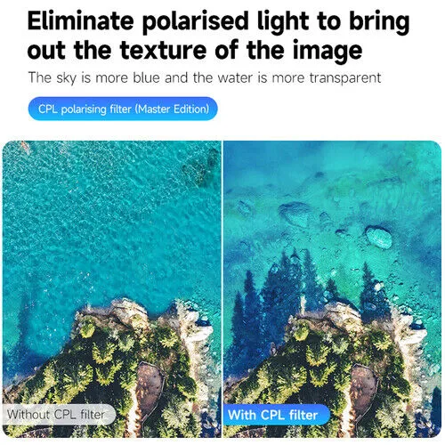 TELESIN Polariser/ND Filter Set | for DJI Action3/Action4/Action5 Pro | CPL/ND8/ND16/ND32