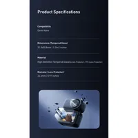 Specifications for the TELESIN Glass Screen & PET Film Lens Protectors twin pack, compatible with DJI Osmo Nano.