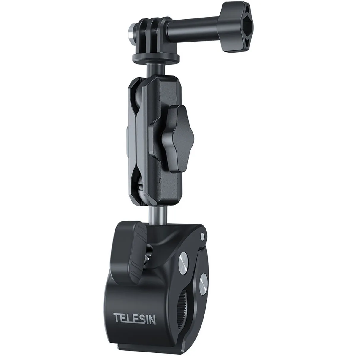 TELESIN Universal Tube and Handlebar Crab Claw Clamp for GoPro, DJI and Insta360 action cameras. Robust GP-HBM-003 mount.