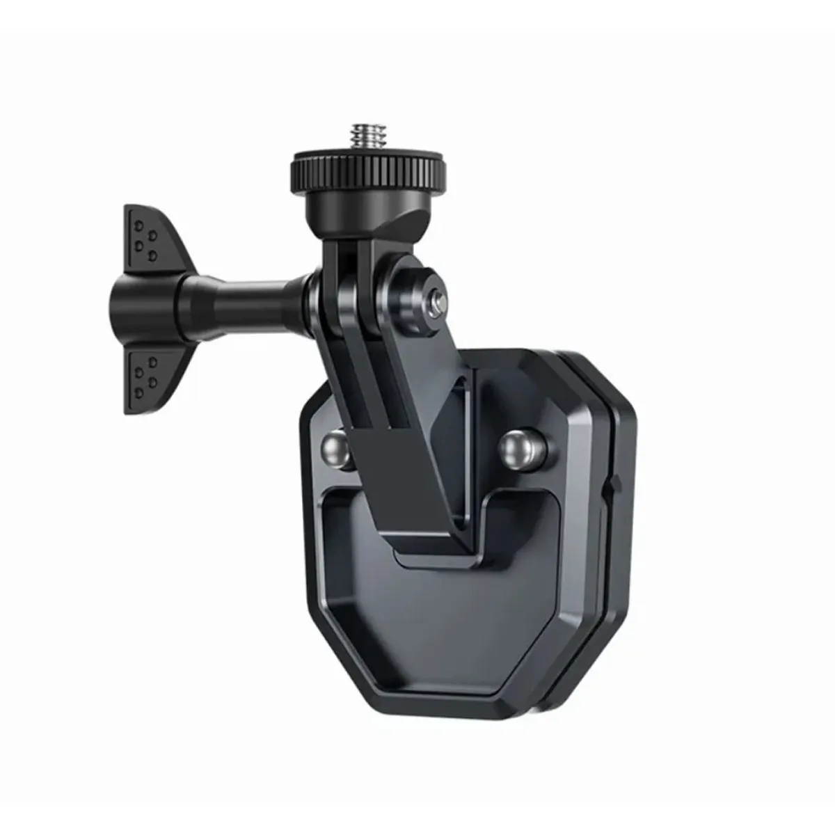 TELESIN CNC Aluminium Motorcycle Windshield Clamp Mount for GoPro, DJI and Insta360 action cameras. Robust S3-EAK-035 model.