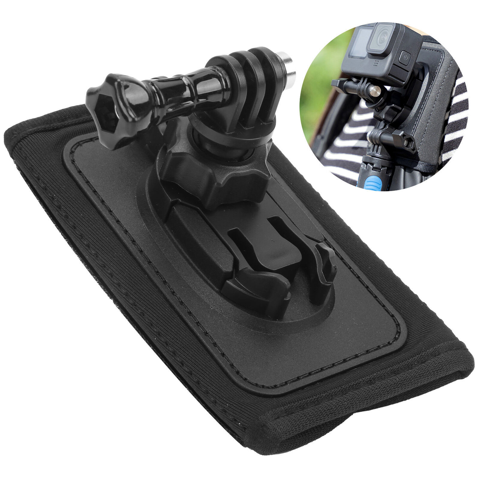 TELESIN 360 ° Rotation Magnetic Backpack Clip Clamp Mount pour GoPro  Insta360 DJI et