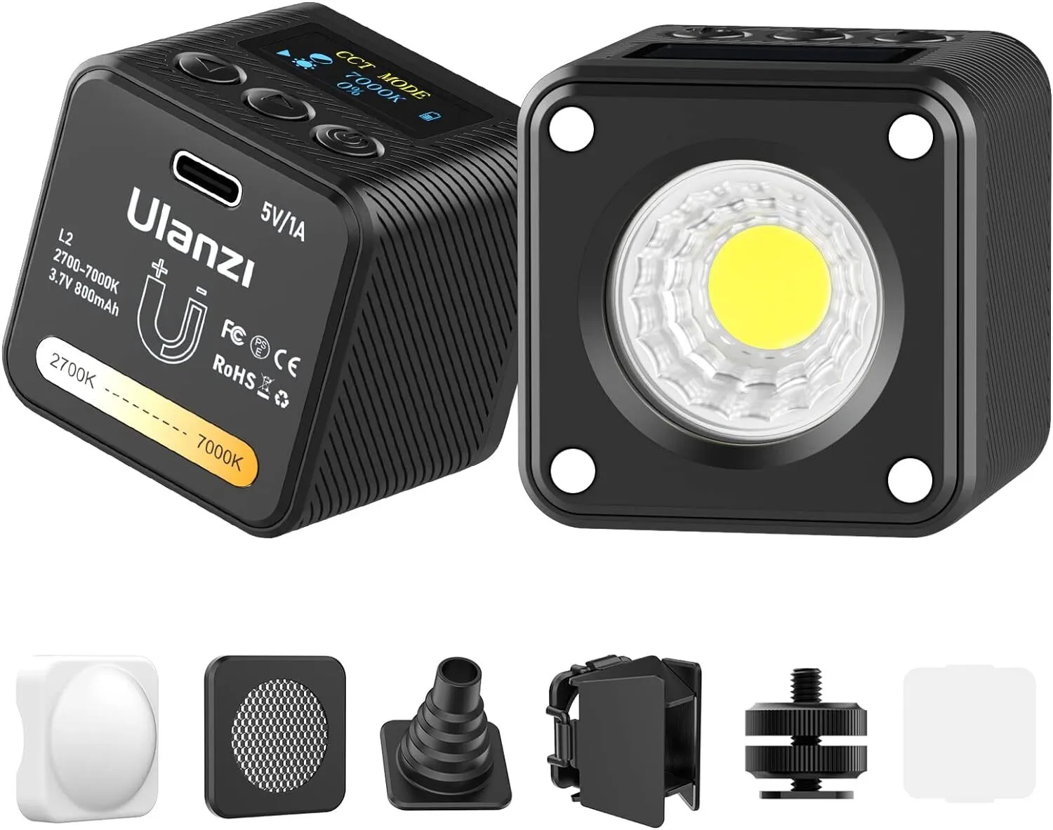Primary Image: Ulanzi L2 Bi-Colour COB Mini Cube Video Light