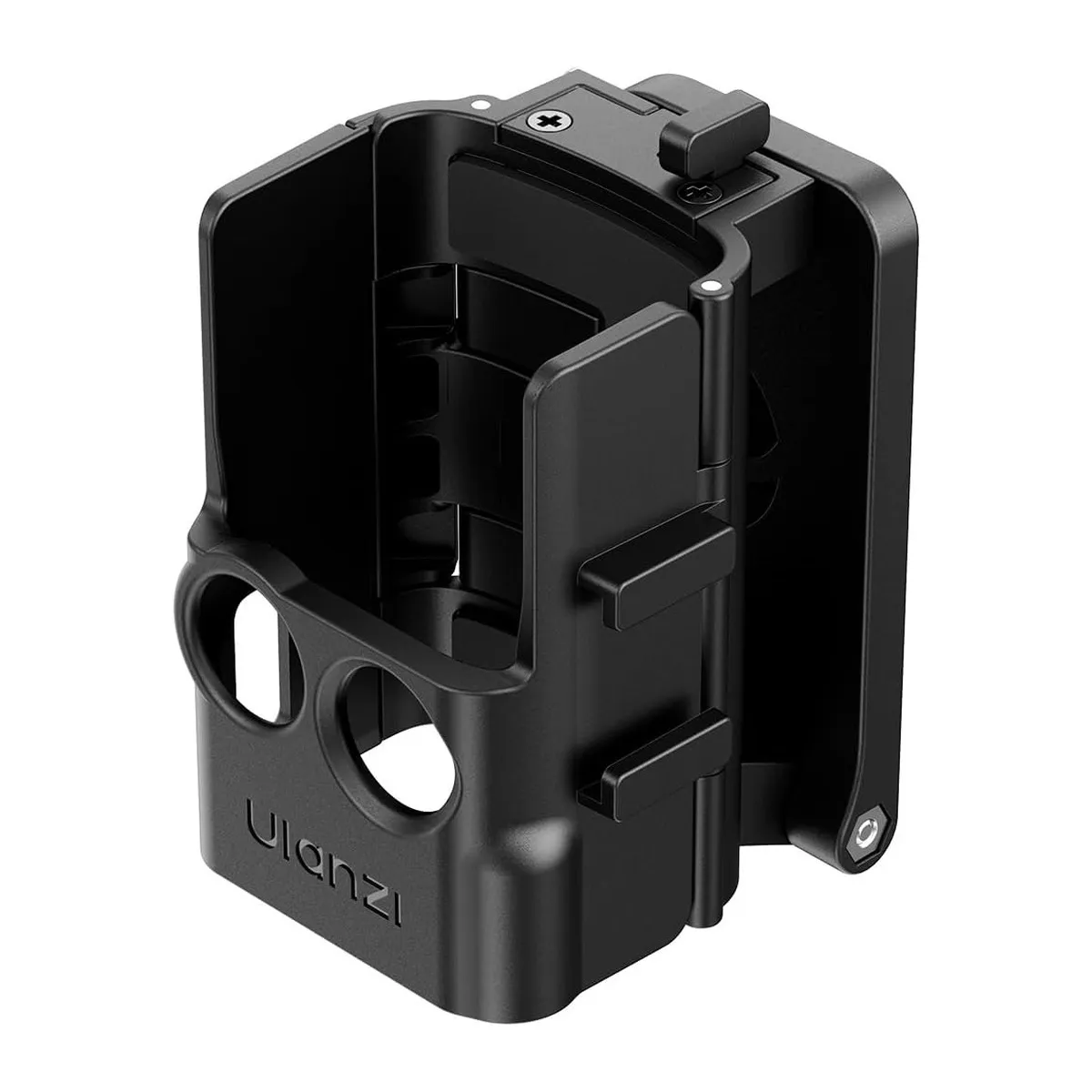 The ULANZI PK15 Magnetic Holder Bracket for the DJI Osmo Pocket, shown open with the magnetic back plate folded.