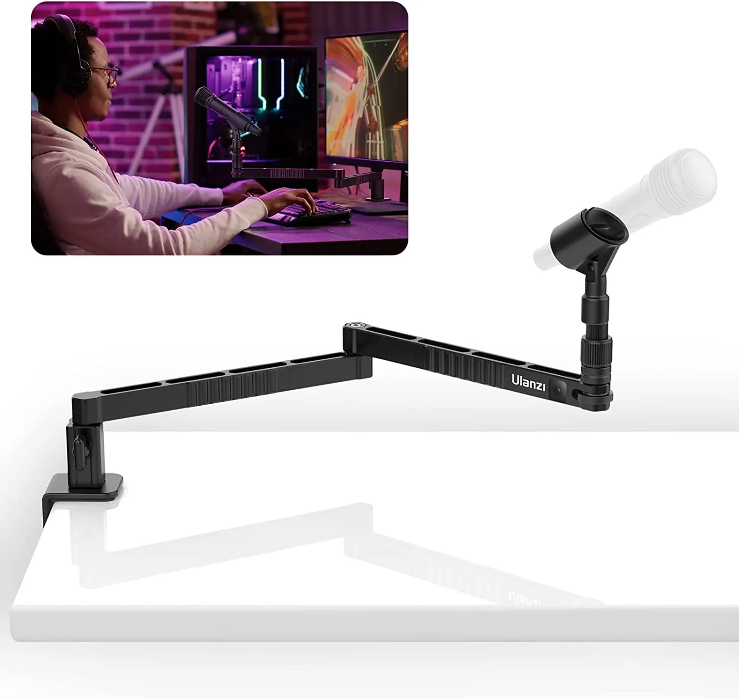 Primary Image: Ulanzi LS26 Low Profile Microphone Arm