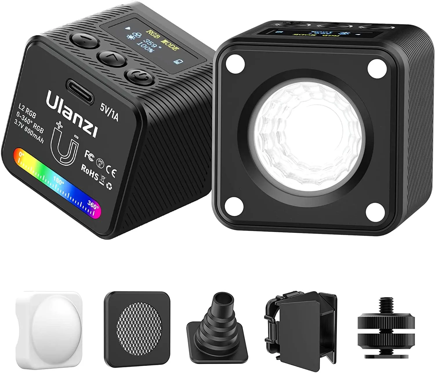 Primary Image: Ulanzi L2 RGB COB Mini Cube Video Light