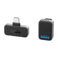 GoPro Wireless Mic USB Kit showing the USB-C Receiver and wireless mic transmitter.