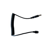 USB to USB Type-C Cable | Coiled Spiral Design | Stretches from 30cm up to 60cm