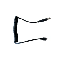 USB to USB Type-C Charging Cable | Coiled Spiral Design | Stretches from 30cm up to 60cm